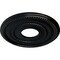 Ekena Millwork Valeriano Ceiling Medallion (Fits Canopies up to 6 1/4"), 12 1/8"OD x 3 5/8"ID x 3/4"P, Jet Black CM12VABLF - alternate 4